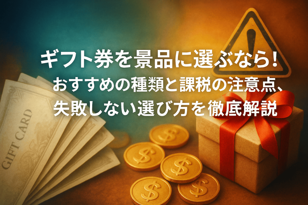 ギフト券を景品に選ぶなら!おすすめの種類と課税の注意点、失敗しない選び方を徹底解説