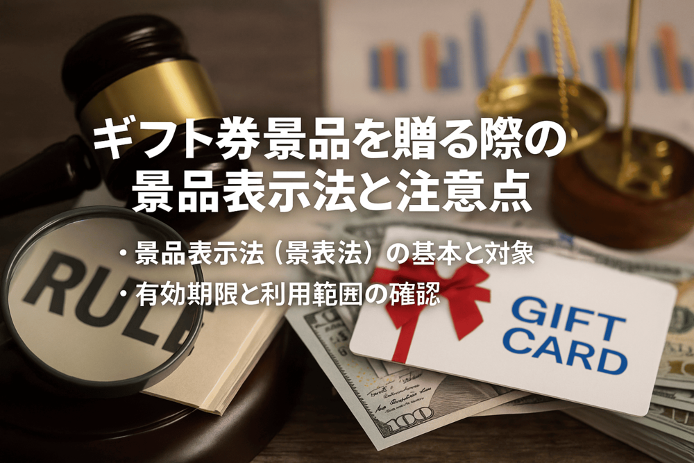 ギフト券景品を贈る際の景品表示法と注意点